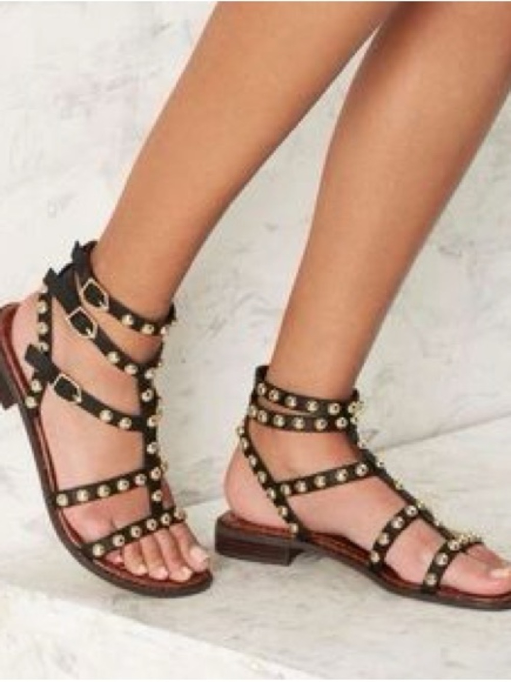 Sam Edelman Black Leather Women’s Sandals - Picture 2 of 9